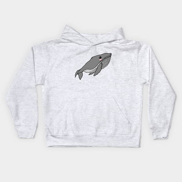 Cute Humpback Whale Kids Hoodie by KayBee Gift Shop